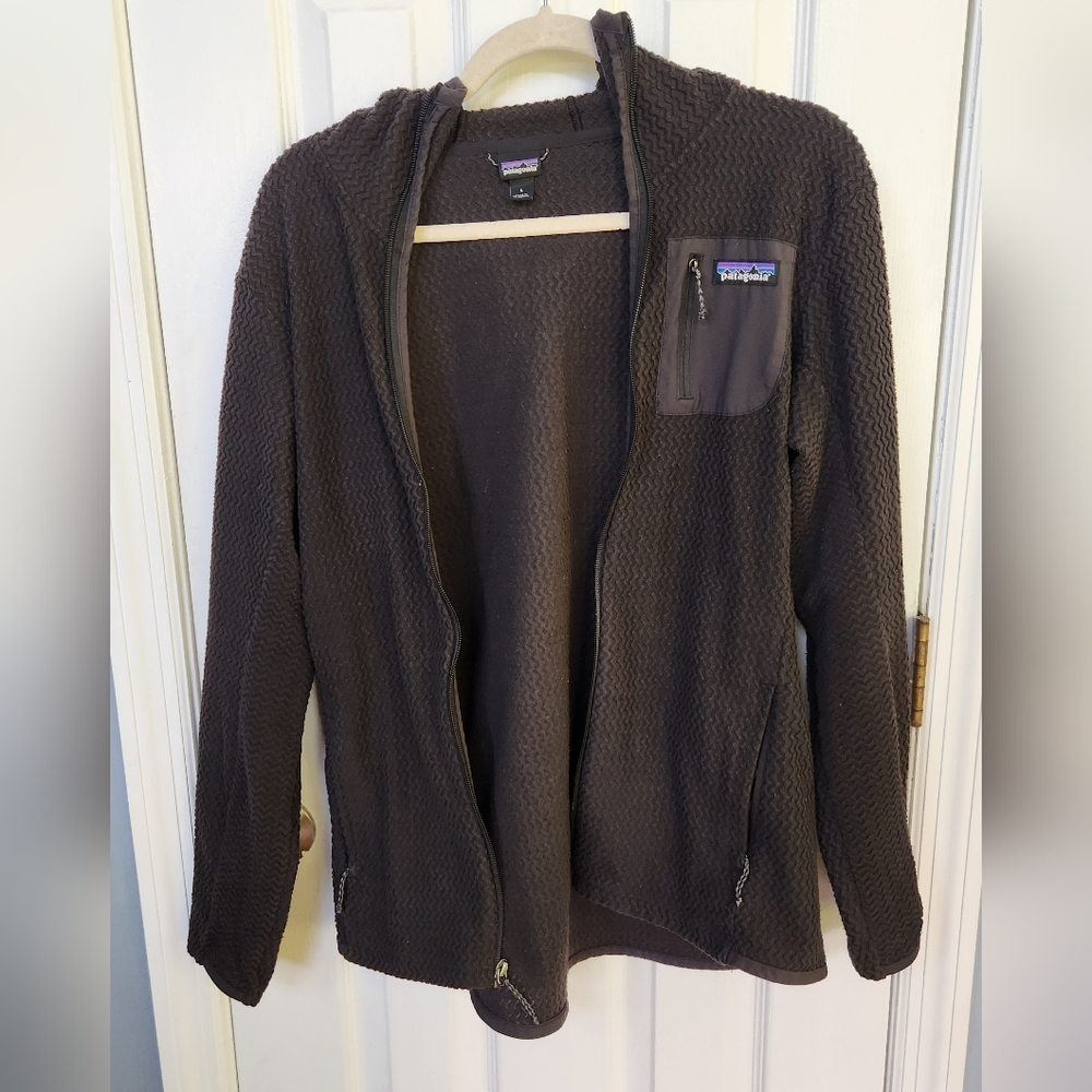 Patagonia Womens Black R1 Air Full Zip Hoody Large